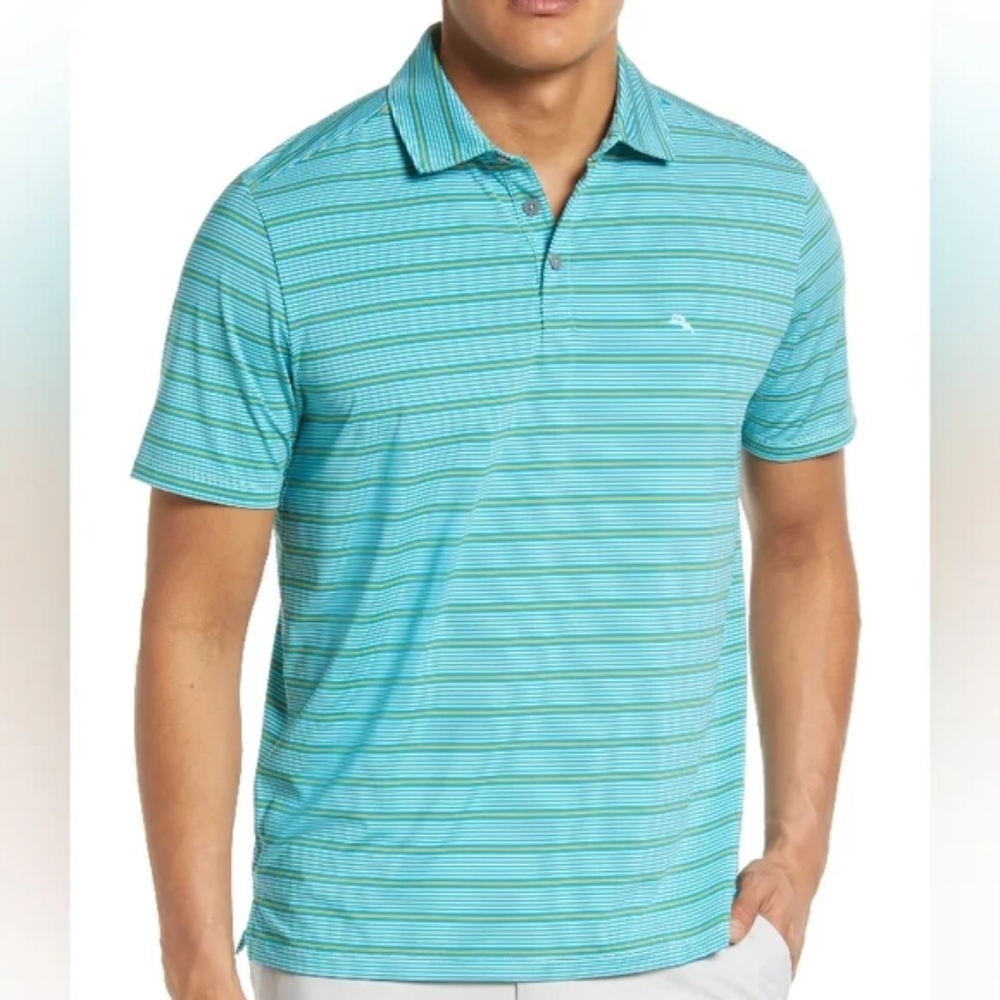 Tommy Bahama Men's Palm Desert Driver Stripe Polo New Size Medium